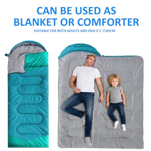 Camping Sleeping Bag (Sky Blue 4.4lb)