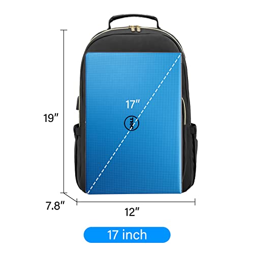 Laptop Backpack for Women (Black D / 17-Inch)