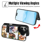 Custom Wallet Phone Case for iPhone 15 Pro Max (Black-D / iPhone 15 Pro Max)