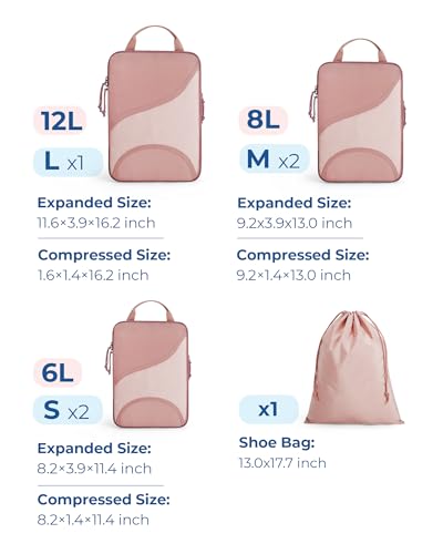 Compression Packing Cubes (Dark Pink)