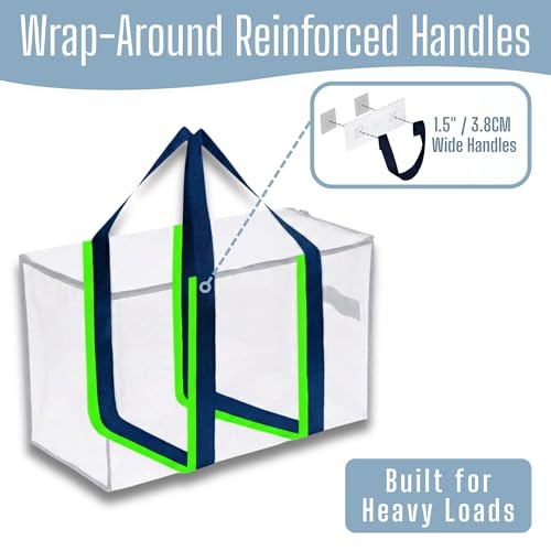 6 Pack Heavy Duty Moving Bags (6 Pack / Clear)