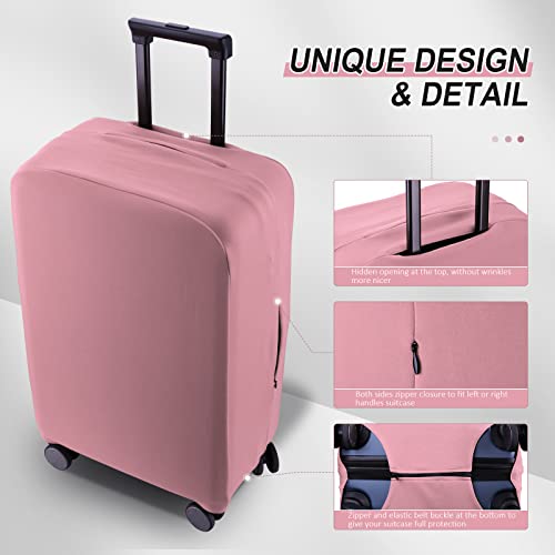 Travel Luggage Cover (Pink / 24-25 inch)