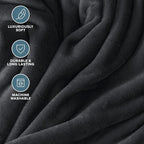 Fleece Blanket Luxury Microplush (Twin/Twin XL / 05 - Black)