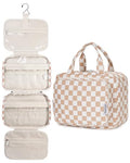 Hanging Toiletry Bag for Women (B-Light Checkerboard / Medium)