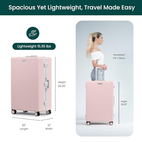 Zipperless Check in Suitcase (Blush)