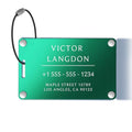 Personalized Luggage Tags for Suitcases (Pure Text-green-largename)