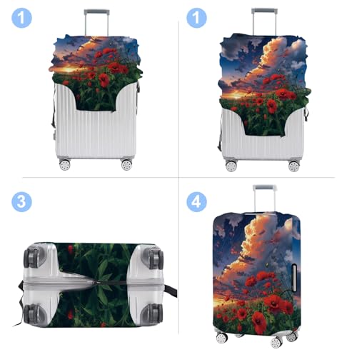 Safflower Luggage Cover Washable Suitcase Protector Anti (safflower / L(28-30inch suitcase))