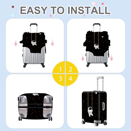Astronaut Luggage Cover (#138 / L(fits 28-30Inch suitcase))