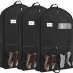 43" Travel Garment Bag with Pockets (43-Inch w/ Pocket, 3-Pack, Black)