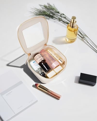 Travel Clear Makeup Bag Set (Mini Beige)