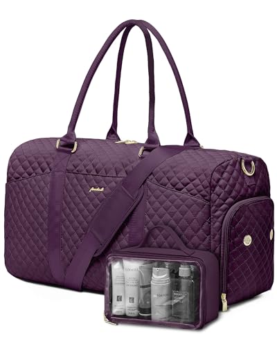 Women Weekender Travel Duffle Bag (03-Purple / Large)