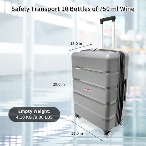 Premium Wine Travel Luggage (10 / Grey)