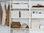 Storage Bins with Lids (Slub White / Large)