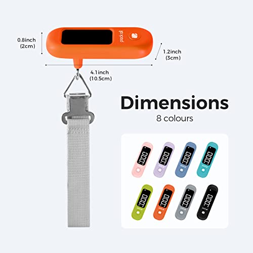 Digital Luggage Scale for Travel (Orange)