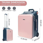 Expandable Luggage with Spinner Wheels (Pink)