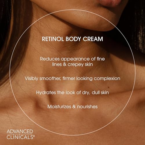 Retinol Body Cream + Hyaluronic Acid Moisturizer 2pc Skincare Set (Hyaluronic Acid + Retinol Cream Set / 2 Piece Set)