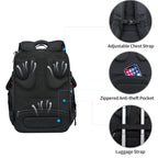 Travel Laptop Backpack 17.3 Inch XL Computer Backpack for Men (Black/Haze Blue / 17.3 inch)