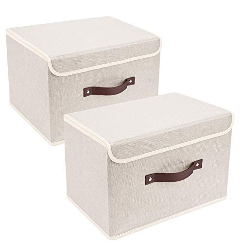 Collapsible Storage Boxes (2 pack / Beige)
