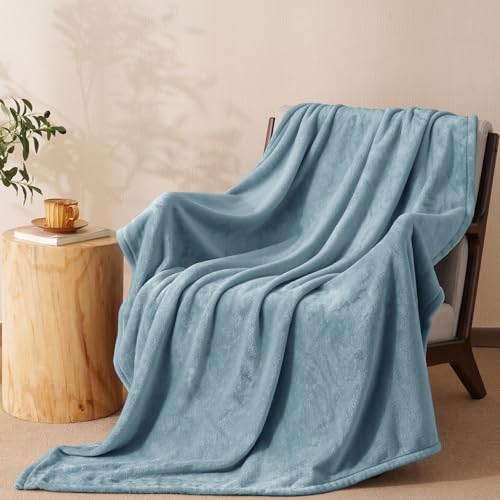 Fleece Throw Blanket 50x60 (Dusty Blue / Throw(50" X 60"))