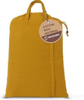 LFH Home Large Premium Cotton Rich Canvas Laundry Bag with Drawstring and Handles Heavy Duty (20”x30” (Pack of 4) / Yellow)