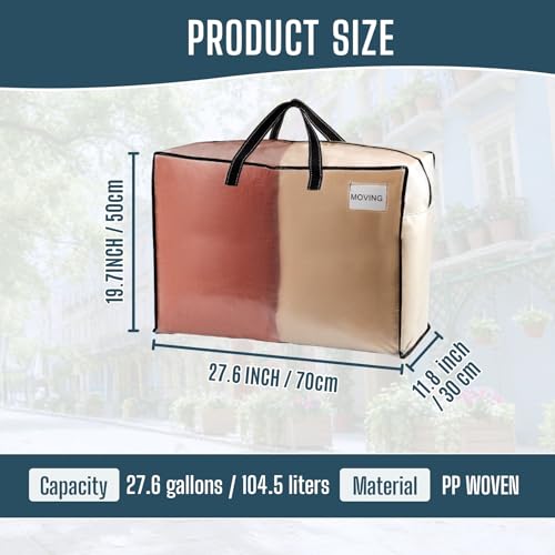 Heavy Duty Moving Bags (Clear / 27 Gallon-4 Pack)
