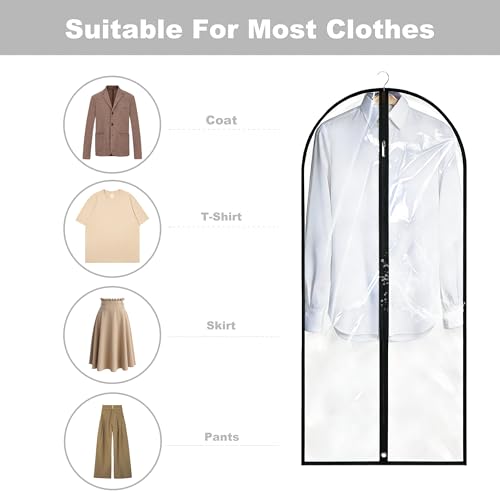 Dress Bags for Gowns Long (Clear / 60''- 1 Pack)