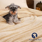 Fleece Blanket Queen 90"x90" (Beige / Queen(90" X 90"))