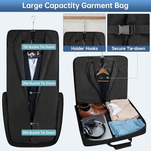 Garment Bags for Travel (Black)