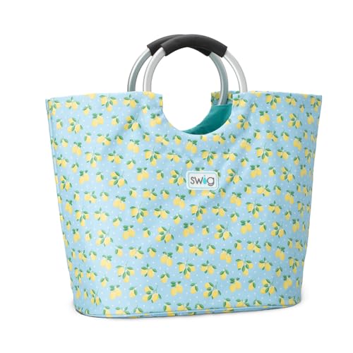 Loopi Large Waterproof Beach Tote Bag (Lemon Meringue)