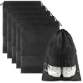 Black Travel Shoe Bags (Black / 5 Pack)