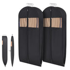 Compression Hanging and Space Saving Garment Bag (Black / 54" - 2pcs(8" Gusseted))