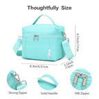 NOL Insulated Lunch Bags for Women Cooler Bag Lightweight Nylon Waterproof Lunch Box for Work Cyan Small 4L (Cyan / Small (4 Liters))