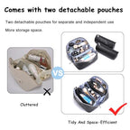 Travel Makeup Bag Cosmetic Bags for Women (G-4-Black)