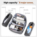 Travel Makeup Bag Cosmetic Bags for Women (L07Grey)