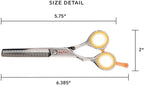 Cricket Centrix Roc-It Dog Professional Stylist 5.75” Hair Cutting Shears and RTL-30 Thinning Hair Cutting Scissors Duo Set, Salon Barber Supplies for Women and Men Haircut, Lefty