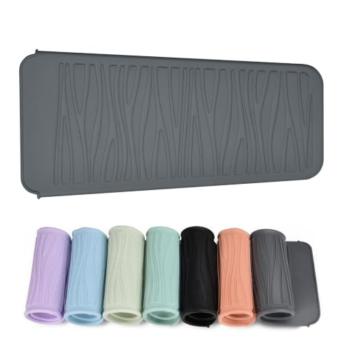 Silicone Heat Resistant Mat for Hair Iron (1 Pack / Grey)