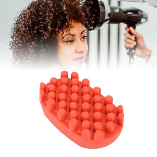 Rubber Curling Hair Brush (Red)