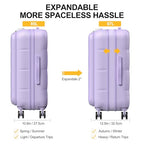 26 Inch Large Expandable Checked Luggage Hard Shell Suitcase (26 inch / Purple)