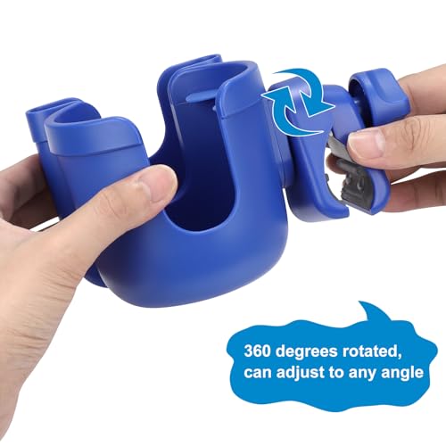 Stroller Cup Holder with Phone Holder (All Dark Blue & All Dark Blue)