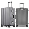 24 Inch Medium Checked Zipperless Luggage Hardshell Suitcases Gray (gray / 24 Inch Checked Luggage)