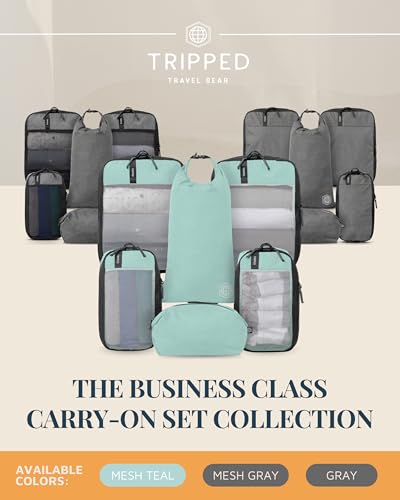 Space Saving Compression Packing Cubes 6 (Dusty Teal Mesh - 6 Piece)