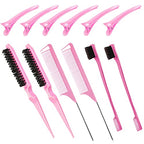 Hair Styling Brush Set (Pink-12pcs)