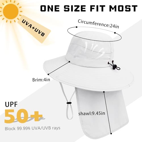 Sun Hats for Men Women (White)