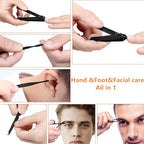 Manicure Set Nail Clippers Set Gifts for Men Manicure Pedicure Kit (Black and Red)