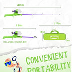 Kids Fishing Pole (Vital Green& Starry Purple)