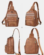 Large Sling Bag for Women (1 Brown Retro Style)