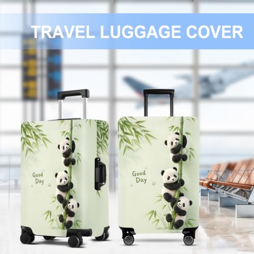 Luggage Cover Washable Suitcase Protector Anti (Panda Climb / XL(fits 32-34Inch suitcase))