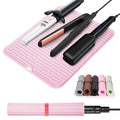 Large Heat Resistant Silicone Mat for Hair Styling Tools (Pink)