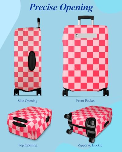 Luggage Cover for Suitcase Tsa Approved Protector (Small (21-23 inches) / Checkered)