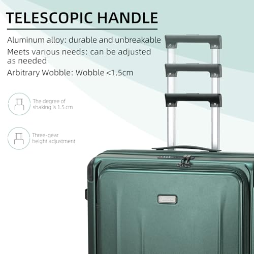 Carry On Luggage (Dark Green / 20 Inch & 29 Inch)